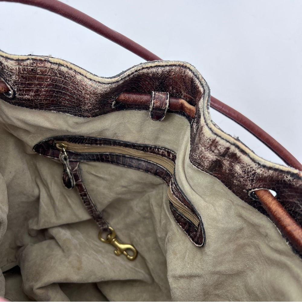 Brahmin crocodile embossed leather handbag purse - Picture 9 of 14